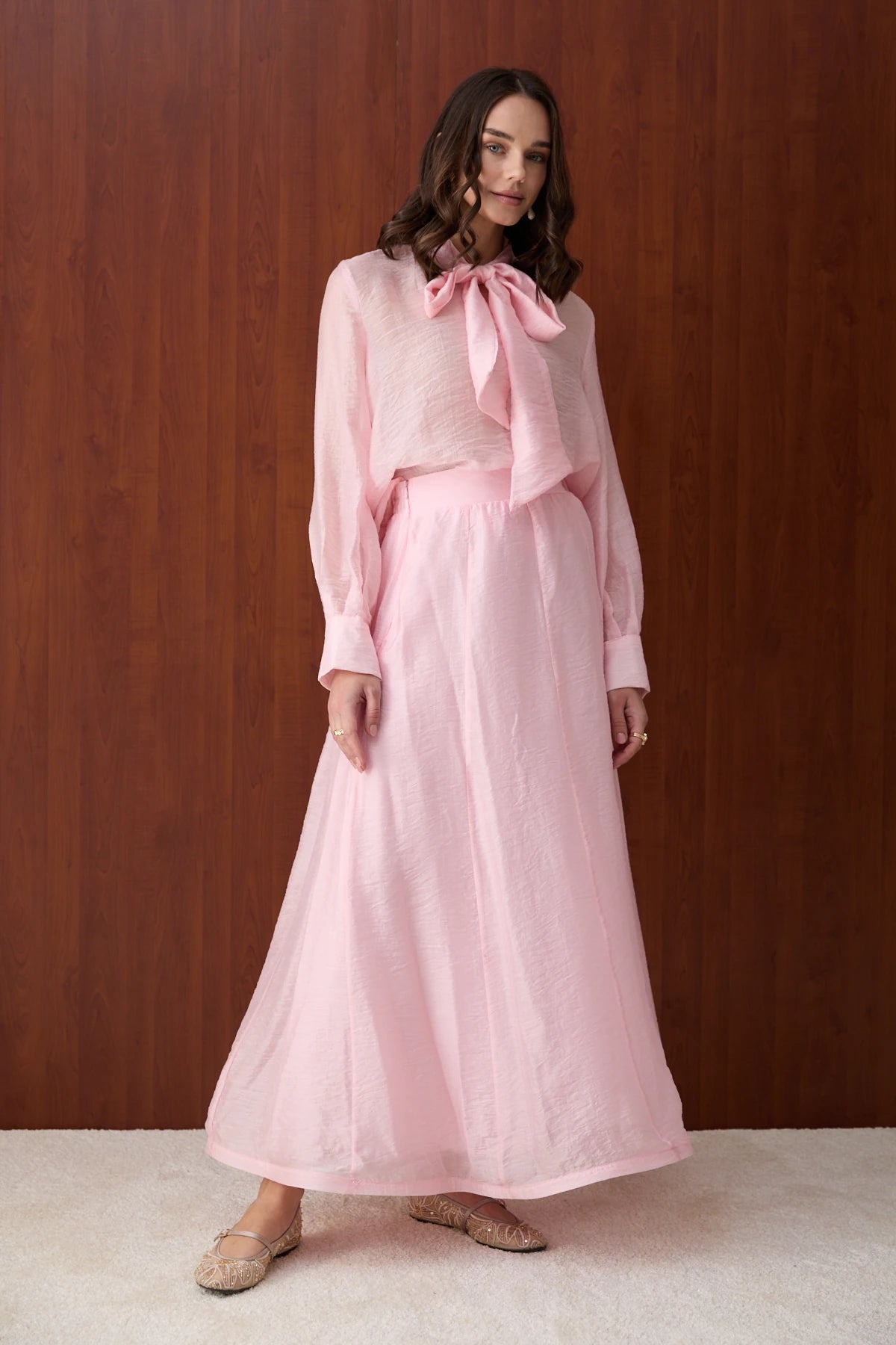 Etekli Tül Takım - Pembe