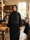Müslin Dantel Ebise - Siyah